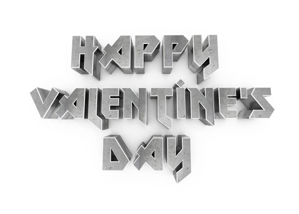 istock Happy Valentine's Day Metal Text 1362388182
