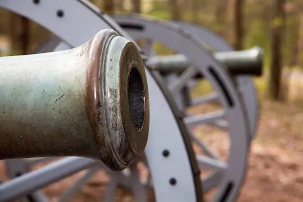 Close up view of a Cannon used at the Battle of Guilford County Courthouse in Greensboro, North Carolina.