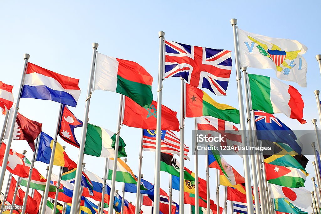 Bandiere britannica - Foto stock royalty-free di Bandiera