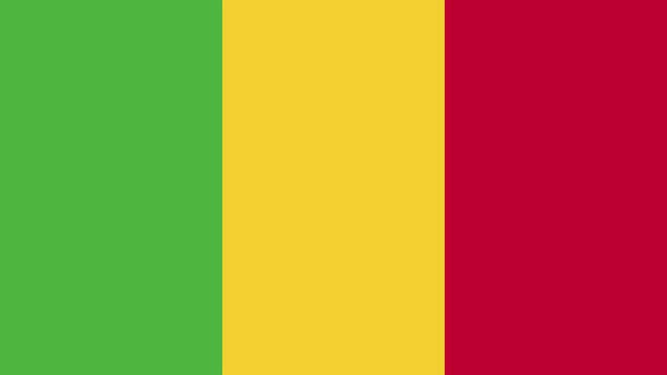 flaga narodowa mali eps file - malian flag vector file - africa backgrounds canvas celebration stock illustrations