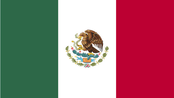 nationalflagge von mexiko eps datei - mexikanische flagge vektordatei - merida mexico stock-grafiken, -clipart, -cartoons und -symbole