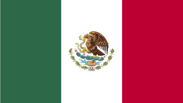 bildbanksillustrationer, clip art samt tecknat material och ikoner med national flag of mexico eps file - mexican flag vector file - mexicos flagga