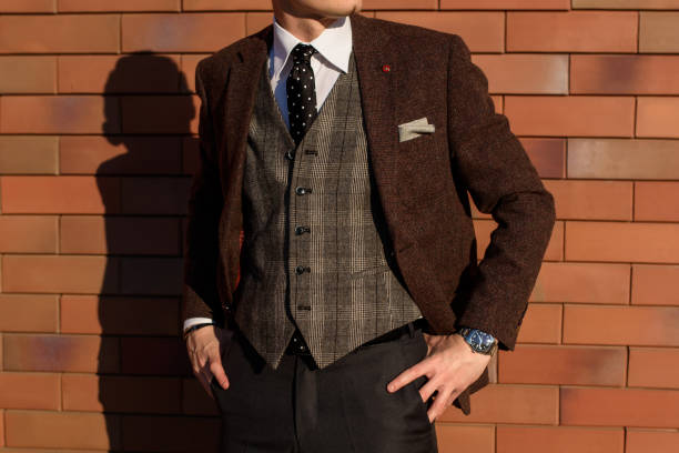 istock Close up of man wearing jacket 1362405850