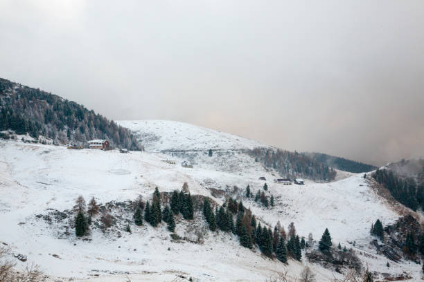 istock Mount Grappa winter landscape. Italian Alps view 1362417243