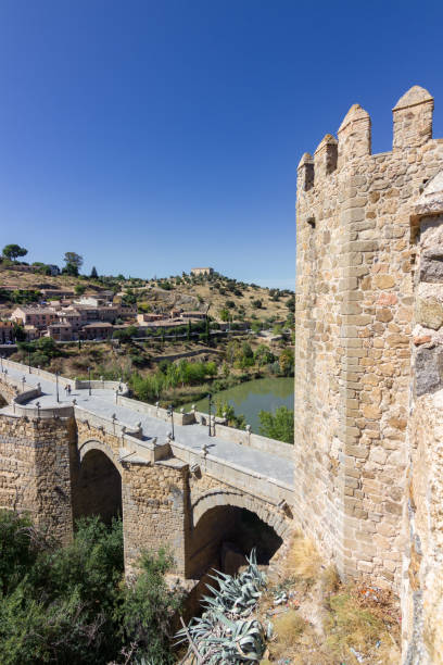 St. Martin bridge in Toledo (Spain) stock photo
