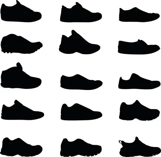 Vector illustration of Shoes silhouette