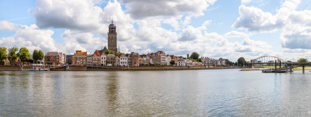 Panoramic view on the city of Deventer. Panoramic view on the city of Deventer in the Netherlands. ijssel stock pictures, royalty-free photos & images