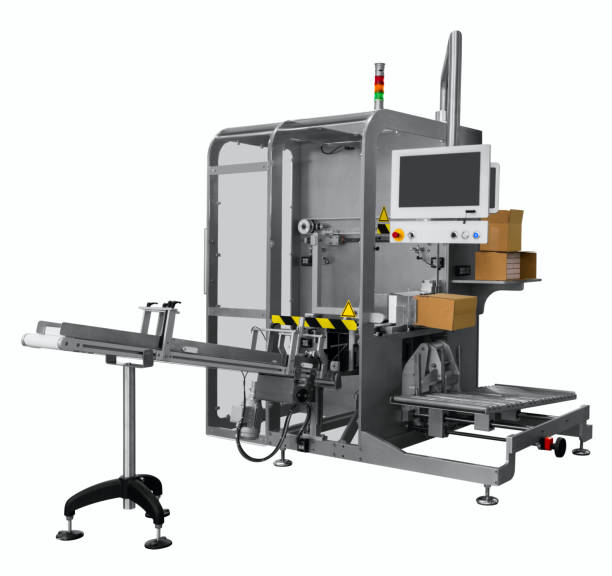 istock pharmaceutical industry. Line machine conveyer for packaging glass bottles ampoules in boxes at  factory 1362423376
