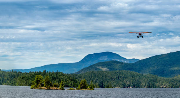istock Panoramic view of the seaplane over Ruby Lake, Sunshine coast, BC, Canada 1362428622