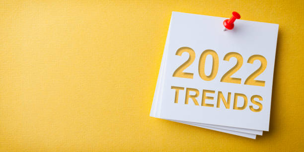 istock Trends 2022 Word in Yellow Sticky Note on Yellow Background 1362430264