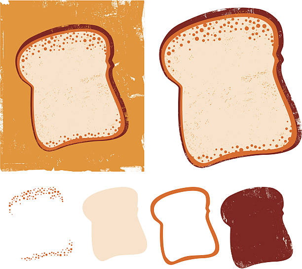 Fetta di pane tostato - illustrazione arte vettoriale