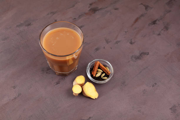 istock Popular Indian drink, ginger tea with milk and spicy spices 1362440355
