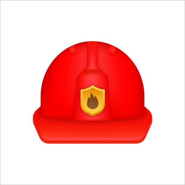istock Realistic red helmet. Realistic isolated vector. Cartoon illustration. Red background. 1362444077