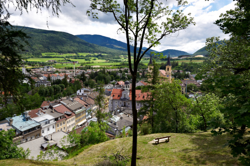 The city of Bruneck (Brunico) in Alto Adige, Sudtirol, Italy.