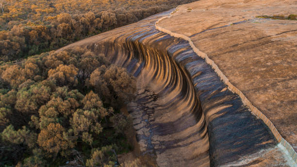 istock Drone Shot of Wave Rock at Hyden Australia 1362455747