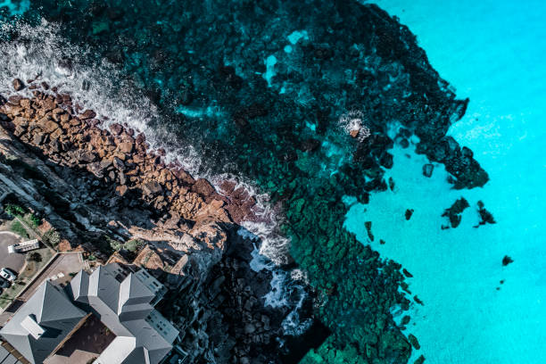 istock Stylized Long Exposure Drone Shot of Queenscliff 1362456925