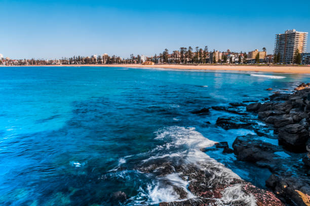 istock Stylized Long Exposure Drone Shot of Queenscliff 1362456981