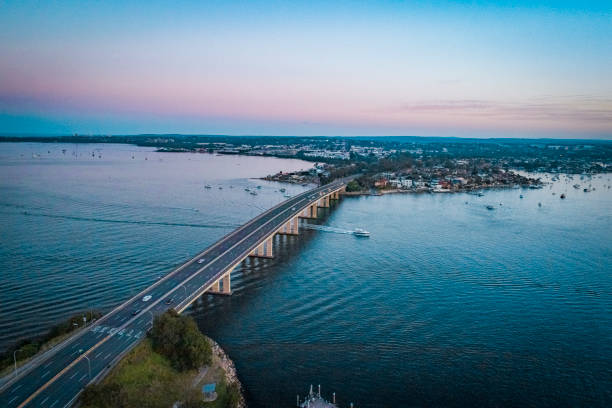 istock Drone Shot of Captain Cook Bridge at Sunset 1362461753