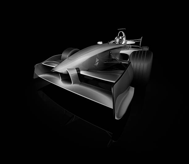 istock 3D white open-wheel single-seater car race Car 136246460