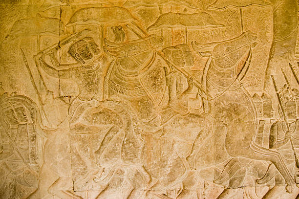 Cavalry battle, Angkor Wat temple