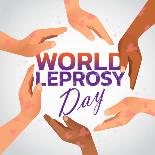 World Leprosy Day Vector illustration on the theme of World Leprosy Day in January leprosy stock illustrations