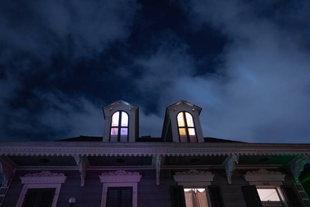 Creepy house windows New Orleans