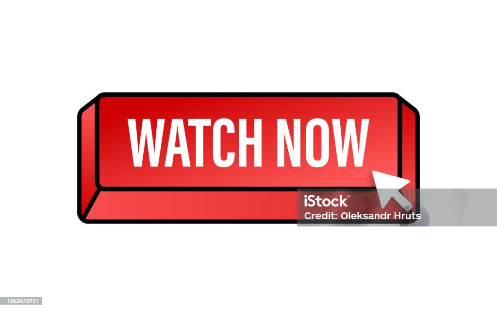 Watch Now Image Watch Now Button In Flat Style On White Background Isolated Vector ...