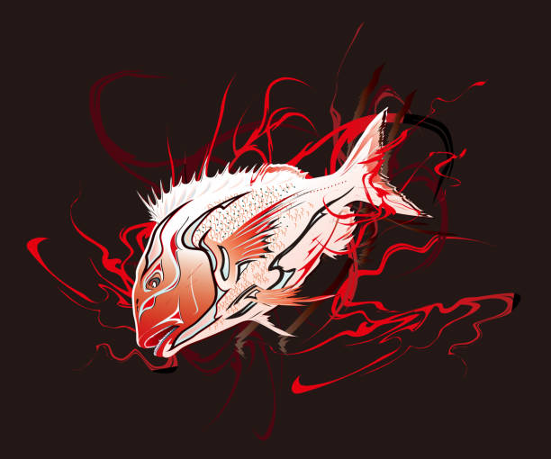 istock Red sea bream with Kabuki-Kumadori make-up 1362473047