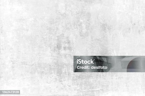 istock Old rustic dirty messy weathered grayscale light gray or white colored grunge wall textured effect horizontal grayscale vector backgrounds or wallpaper 1362473128