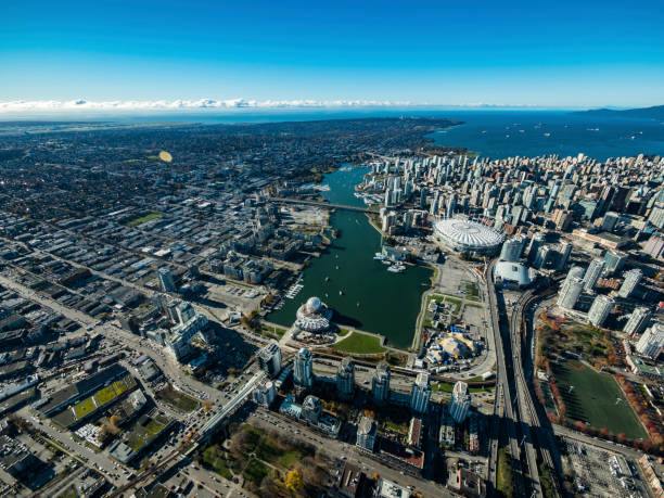 Stock aerial photo of False Creek Vancouver, Canada Stock aerial photo of False Creek Vancouver, Canada false creek stock pictures, royalty-free photos & images