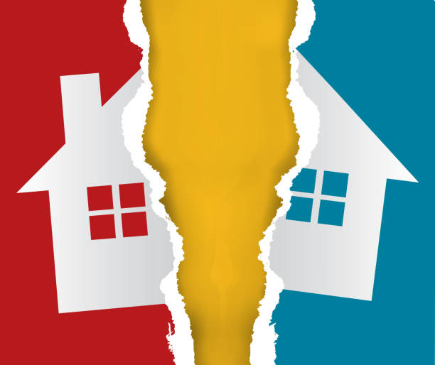 ilustrações de stock, clip art, desenhos animados e ícones de division of immovable property. - immovable