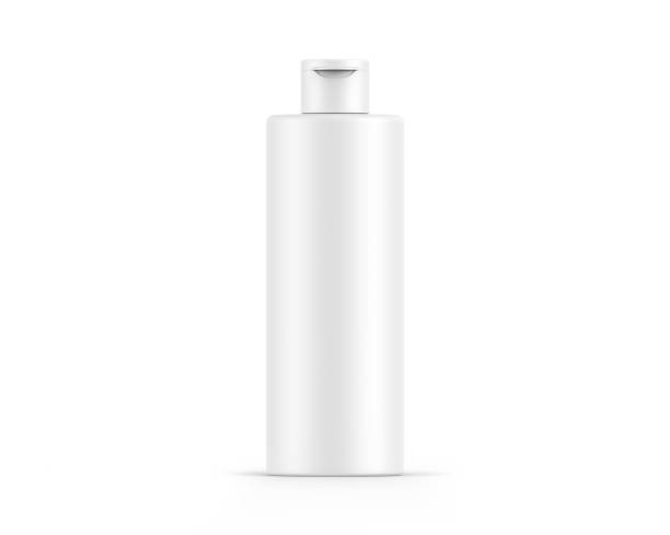 istock Blank matte cosmetic bottle with flip top cap mockup template for branding, 3d render illustration 1362481786