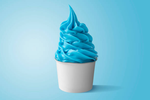istock Blueberry ice cream on the bowl 1362486226