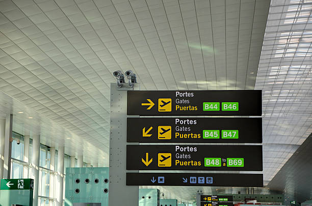 Airport Surveillance Cameras stock photo