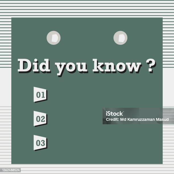 To Know Note Writing Note Showing Did You Know Note Card Notice Short Note Paper And ...