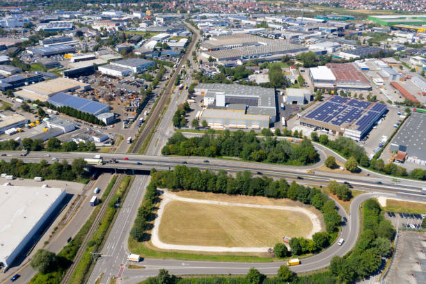 istock Industrial District, Aerial View 1362498541