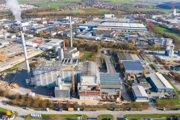 istock Aerial View of Industrial District 1362498996
