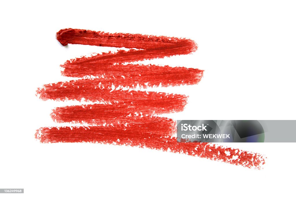 Frotis de delineador de labios rojo - Foto de stock de Pintalabios libre de derechos