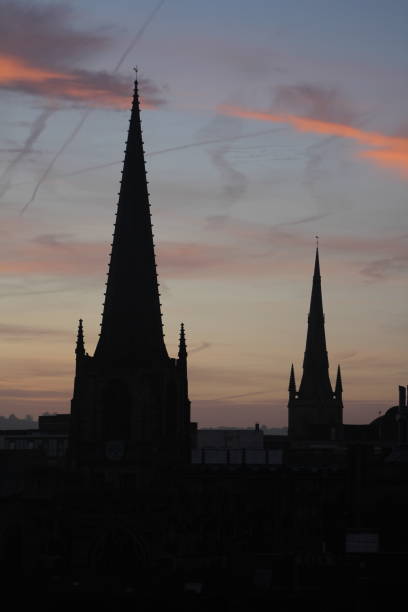 istock Sunrise over Sheffield with two cathedral 1362501405