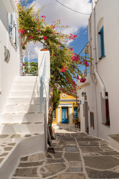 istock Small lane and staircase in Lefkes, Paros, Greece 1362512134