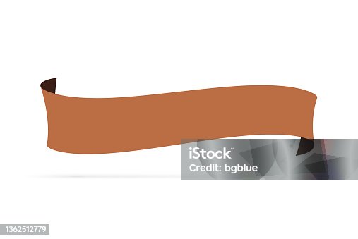 istock Brown Banner - Design Element on white background 1362512779
