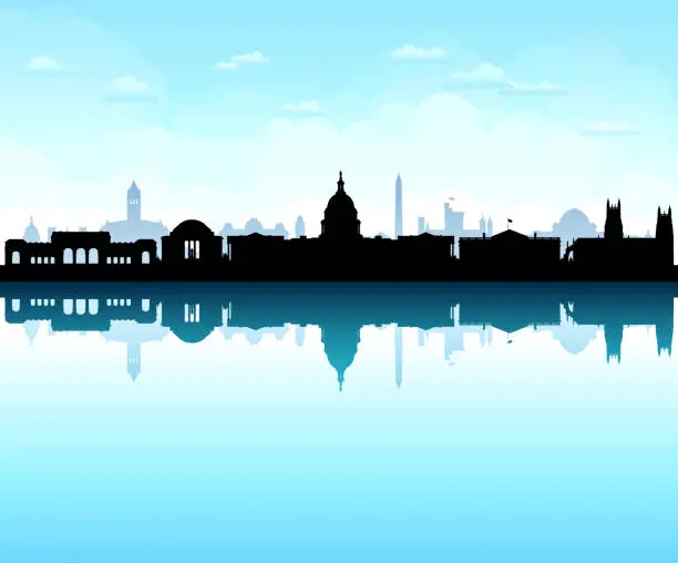 Vector illustration of Washington DC (All Buildings Are Complete and Moveable)