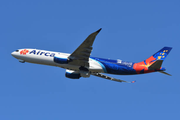 Aircalin Airbus A330-900 (F-ONET) passenger plane. Chiba, Japan - October 29, 2021:Aircalin Airbus A330-900 (F-ONET) passenger plane. narita japan stock pictures, royalty-free photos & images