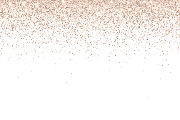 Bronze glitter particles on white background. Vector Bronze glitter particles on white background. Vector illustration bronze glitter stock illustrations