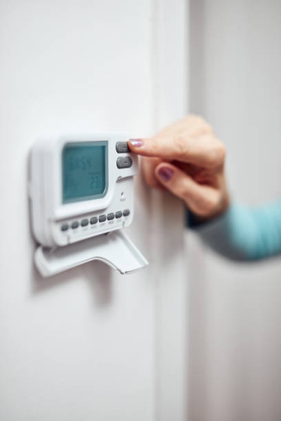 istock Central heating digital programmer for average domestic house in Europe and more. 1362517539