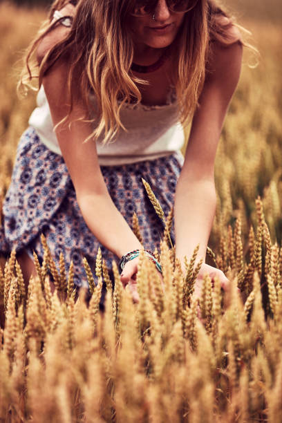 Young woman in a wheat field.