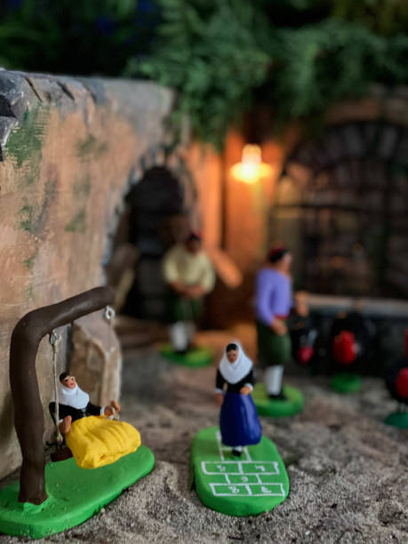 istock Ceramic figures of a homemade nativity scene 1362519751