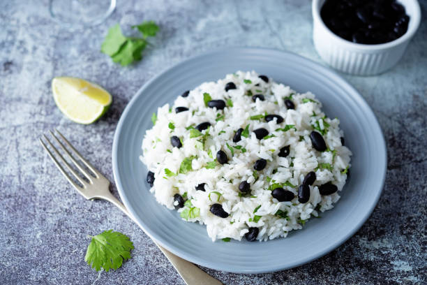 istock Black bean cilantro lime rice in a plate 1362520096
