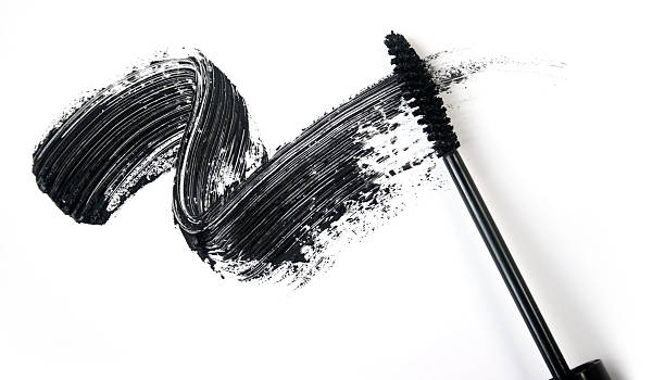 A smear of black eye liner from a mascara brush Smear of make-up (mascara) smudged condition stock pictures, royalty-free photos & images