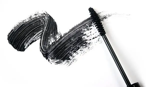Photo of A smear of black eye liner from a mascara brush